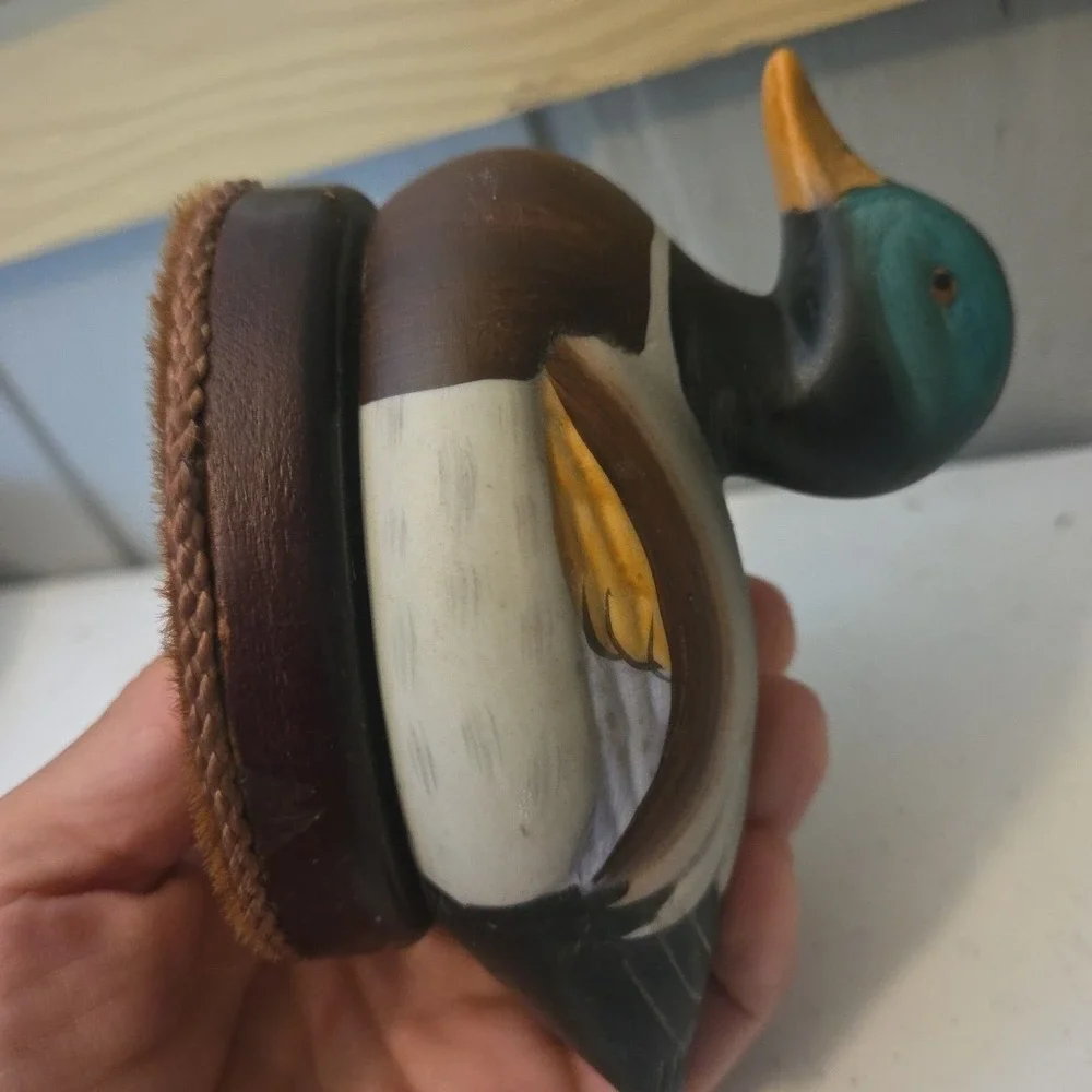 Ceramic Duck Shoe Polisher Buffer Lint Remover Vintage Man Cave Barbershop Decor